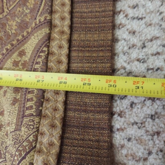 Set of 2 Eastern Accents Brown Paisley Embroidered Pillow Cover Euro Sham Tweed - Picture 10 of 11